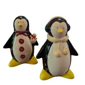 Debbie Mumm Sakura 1998 Penguins Salt & Pepper Shaker Set